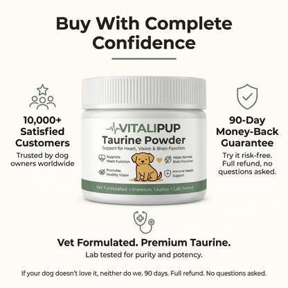 Stop The Silent Deficiency Before The Damage Is Done With Vitalipup Taurine Powder
